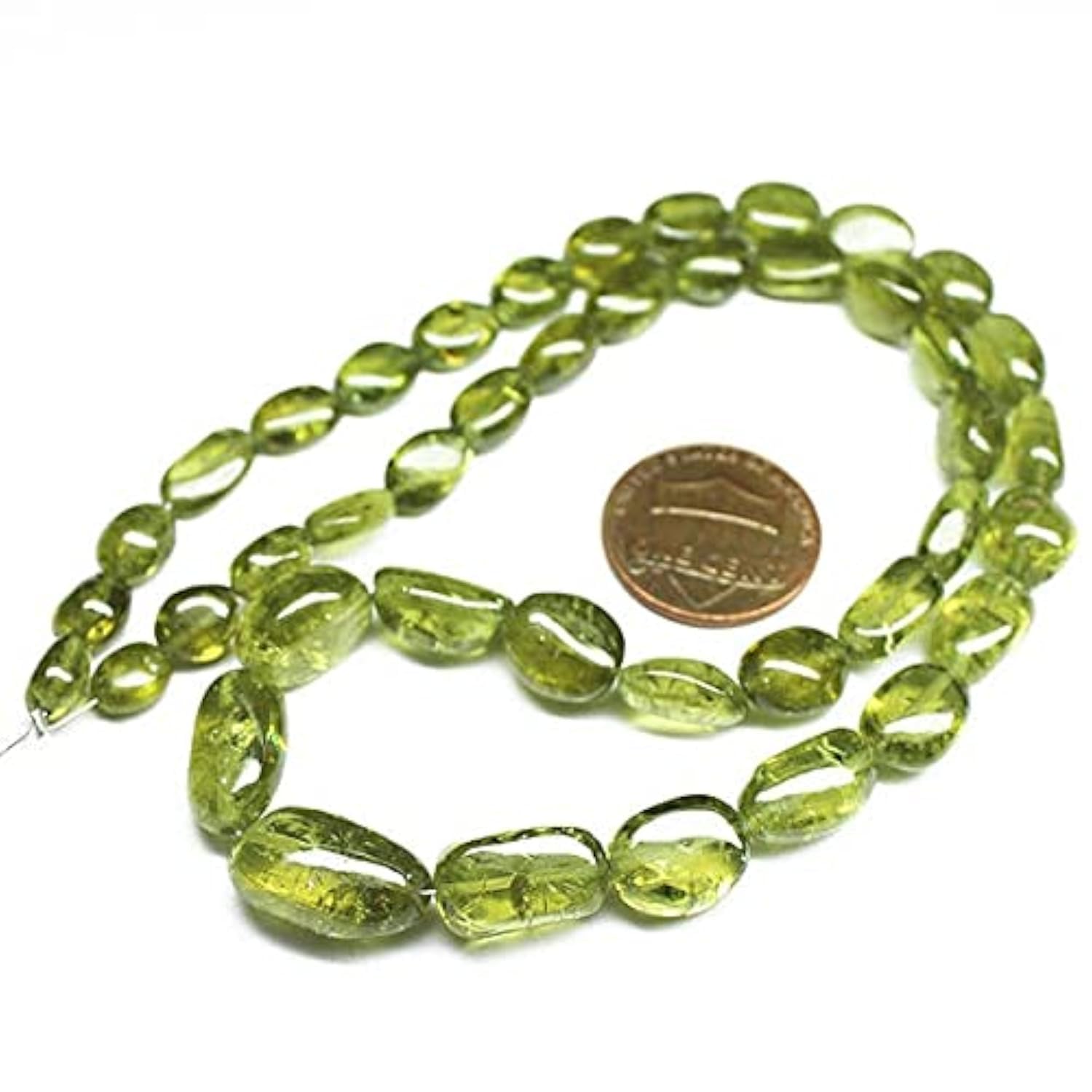 Perles de grenat grossulaire vert ovales pour atelier bijoux et ateliers créatifs