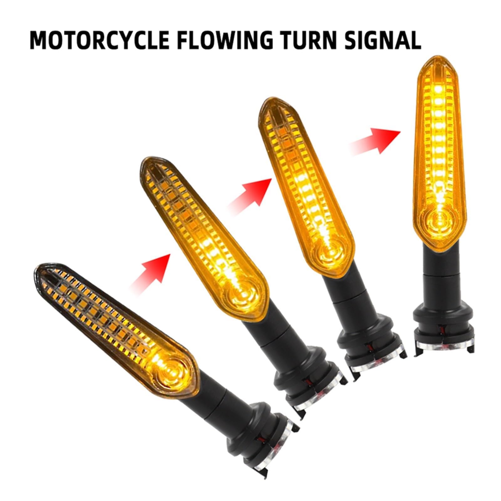 Indicadores de motocicleta Para Yamaha FZS V3.0 2019-2023 Intermitente de motocicleta Intermitente secuencial de motocicleta Luces intermitentes LED con efecto de agua corriente