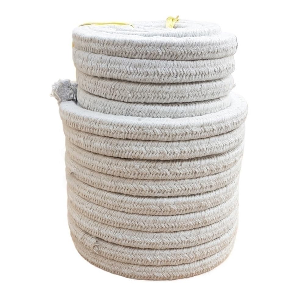 Corda in fibra di vetro per stufe, Corda sigillante quadrata intrecciata in fibra ceramica ad alta temperatura 1M 18x18mm 20x20mm | 20x20mm