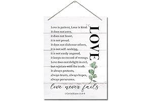 Love is Patient, Love is Kind Wood Sign - Inspirational Wall Décor