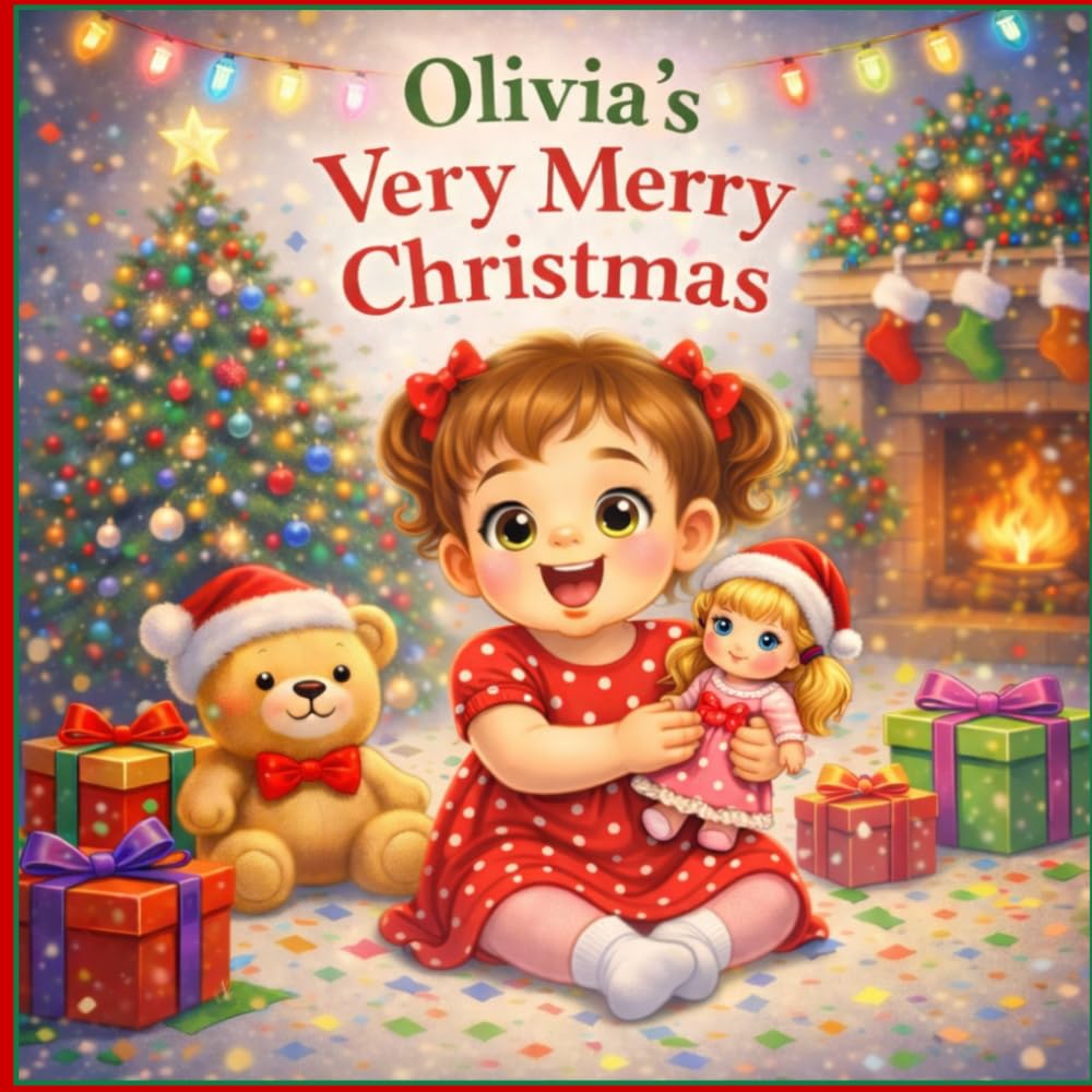 Olivia's Very Merry Christmas: A Personalized Magical Holiday Story (Three Hearts Personalized Baby Books (Olivia))
