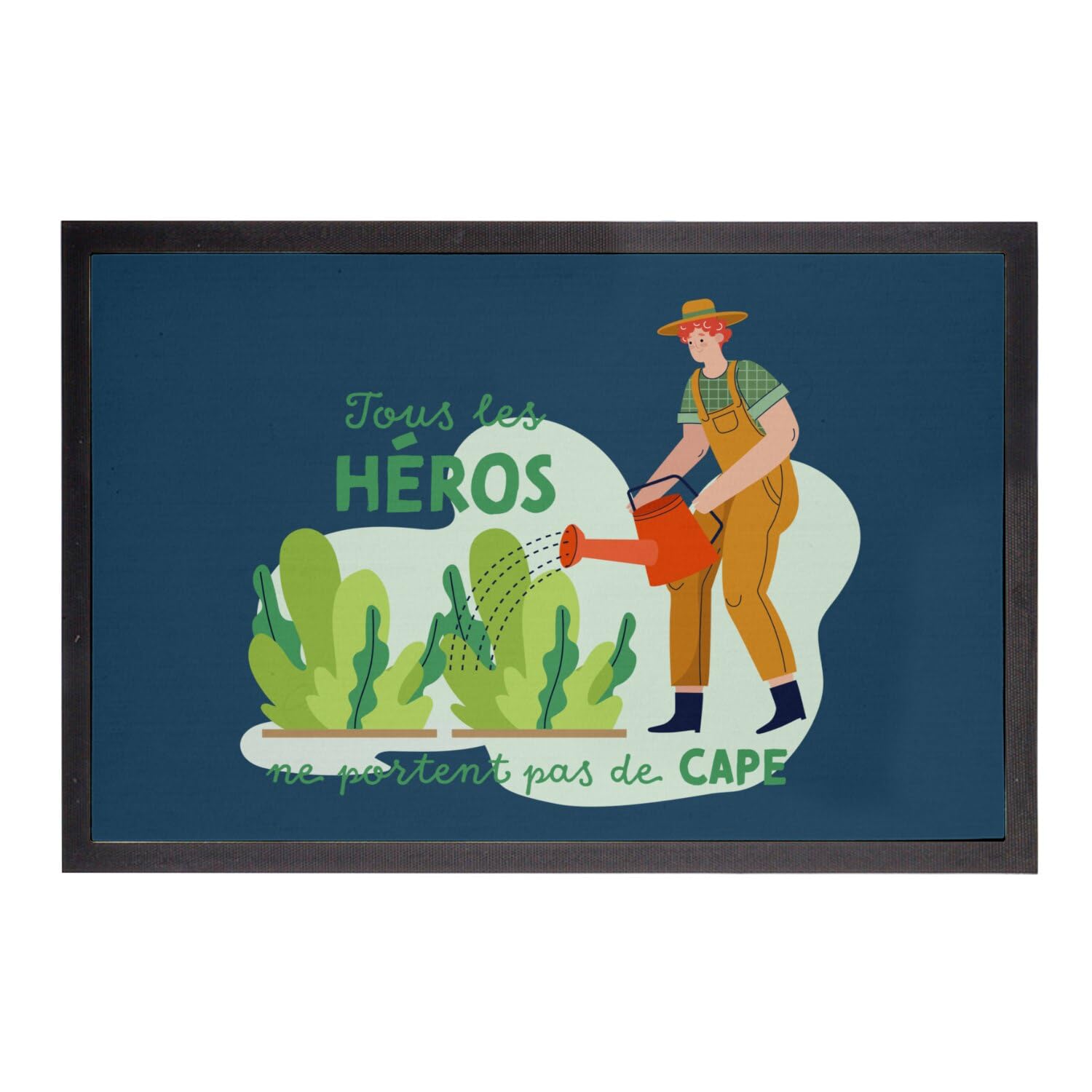 Paillasson Jardinier Métier Les Vrais Héros le cadeau idéal pour amoureux de nature 60x40cm