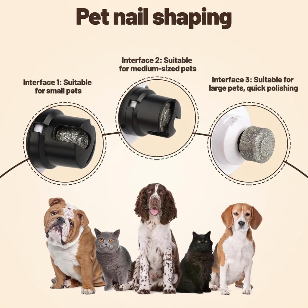 2026 Upgrade Silent Groom Pro Nail Grinder,Silent Groom Pro for Dogs,with LED Light & 3 Speeds,2000mAh Battery,Quick USB Charge (White) - image 4