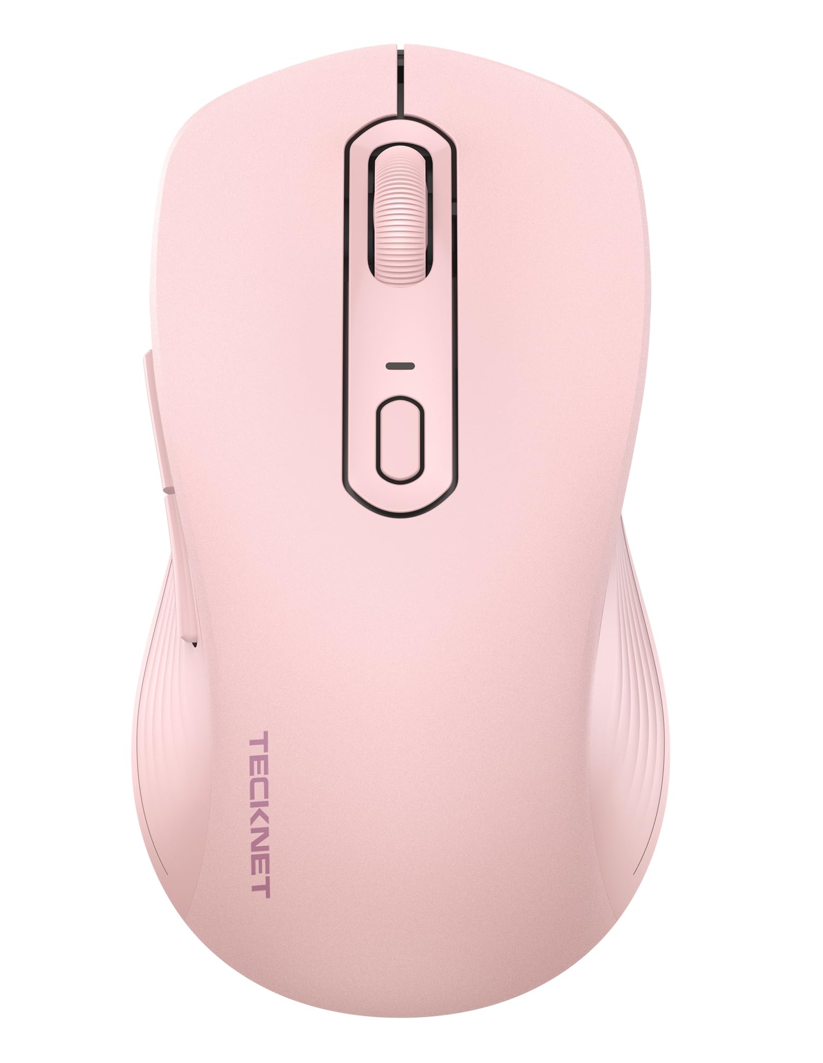 TECKNET Maus Kabellos, Bluetooth Maus (Tri-Modus: BT 5.0/3.0+2.4G) Funkmaus mit USB-A Empfänger, 4800 DPI Leise Mouse für große Hände, Multidevice für PC/Laptop/Mac/Tablet, Grau