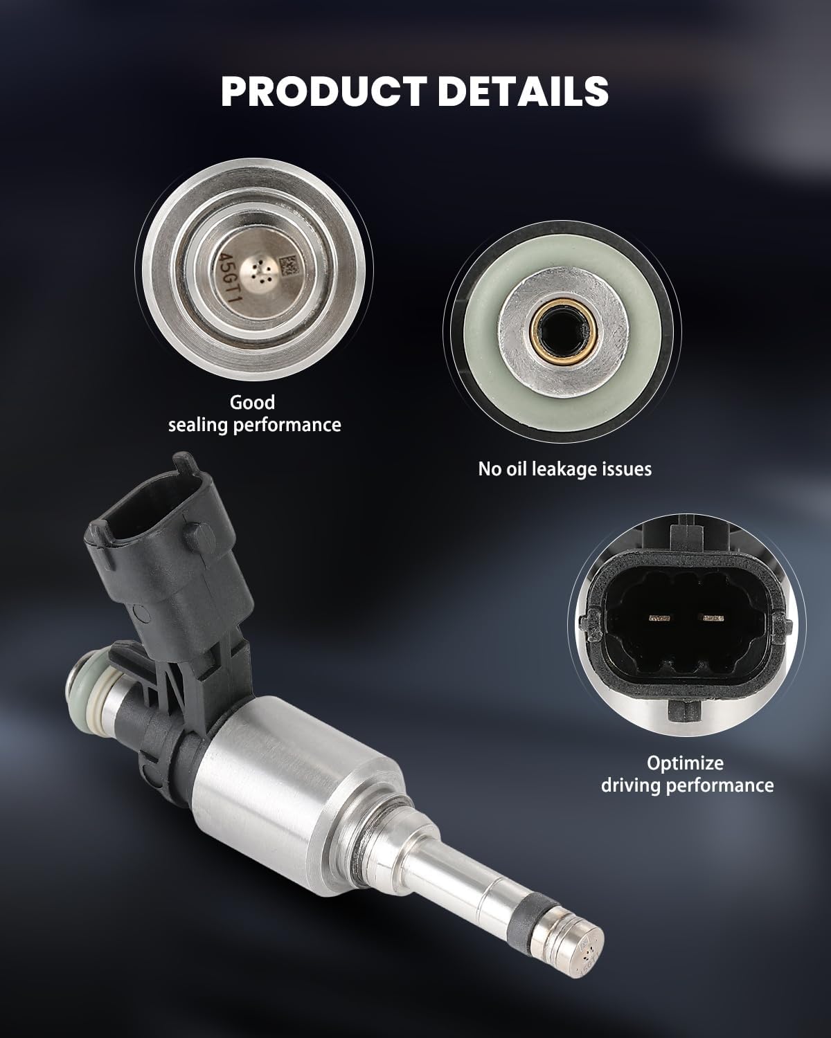 SCITOO 4Pcs 6 Holes Fuel Injectors fit for Ford for Escape for 2017, for Ford for Fusion for 2017 2018 2019, for Lincoln for MKC for 2017 2019, for Lincoln for MKZ for 2017 2019, FJ1282 2-39349 67890