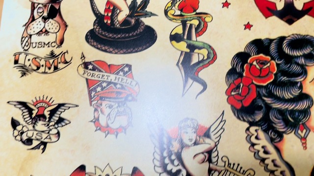 Amazon.com: PosterOffice Sailor Jerry Tattoo Flash (Style C