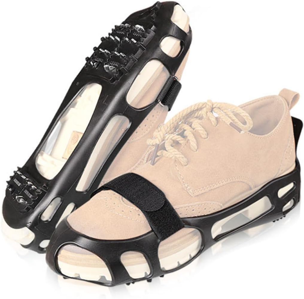 4 Pairs Crampons Ice Grippers for Trail and Work Shoes