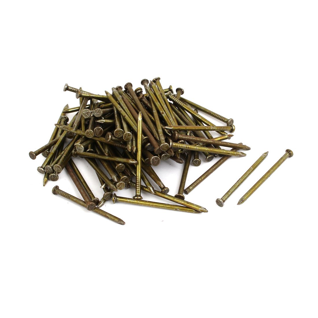 Aexit Fiber Concrete Fastener Cement Wall Carbon Steel Point Tip Wire Nails 2.8mmx50mm 100PCS Model:67as637qo302
