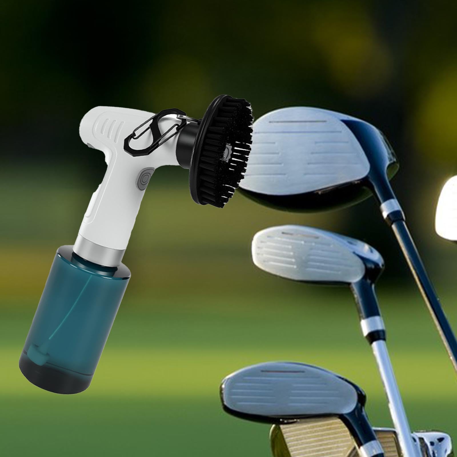 Spazzola per la Pulizia delle Mazze da Golf, Accessori da Golf Ricaricabile, Facile da Pulire, a Prova di perdite con Gancio, Comoda, Leggera, Regalo
