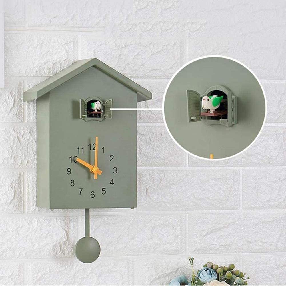 Horloge à coucou moderne à suspendre, motif oiseau, horloge murale pour salon, chambre d'enfant, cuisine, bureau