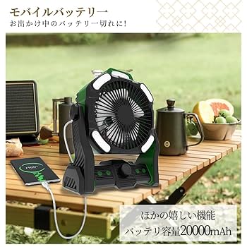 5-in-1多機能ブラシレスDCモーター扇風機 充電式＆バッテリー 5-in-1多機能ブラシレスDCモーター扇風機 充電式＆バッテリー