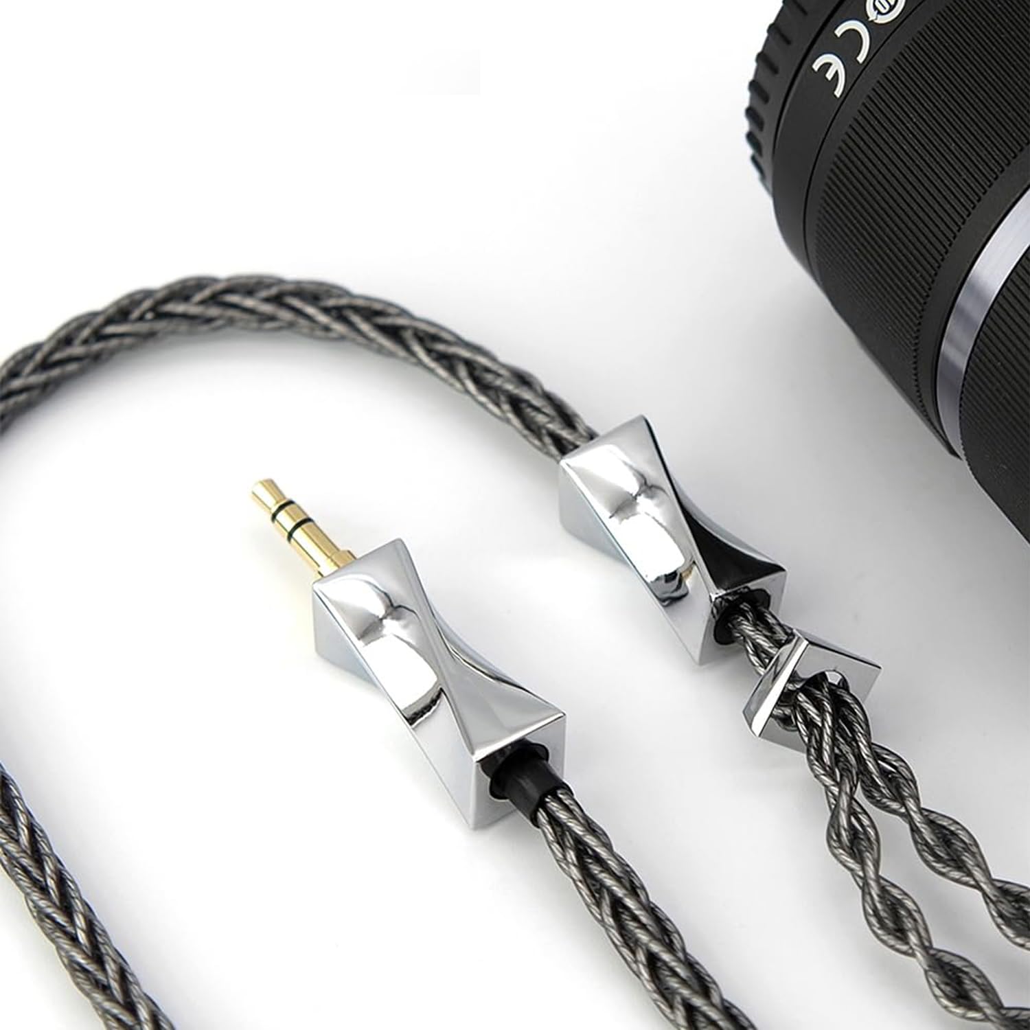 HD600 Audio Cable,8N Single Crystal Silver-Plated Mixed Cord Compatible with Sennheiser HD650 HD580 HD660S HD6XX HD565 HD545 Headphones 3.5mm Plug