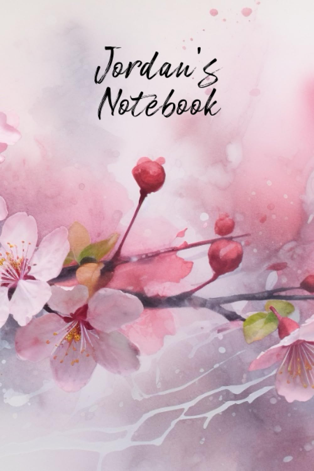 Jordan’s Notebook: Personalized Notebook Journal for Jordan, Cute Apple Blossom Diary, 6"x 9" 160 Lined Pages