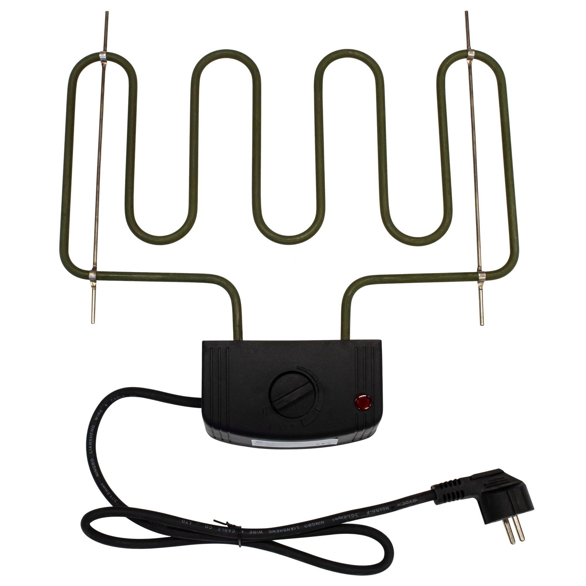 Räucherofen Excellent II Medium – Edelstahl Räucher Starter Set mit Sichtscheibe, Thermometer & Zubehör - Räucherschrank für Fisch, Fleisch & Käse (Starterset + elektrisches Heizelement)