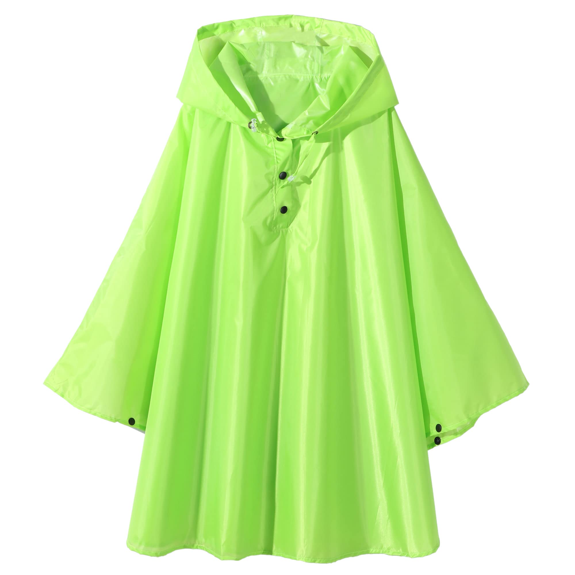 QIKADO Poncho Antipioggia Bambino, Poncho Pioggia Bambina con Cappuccio e Bottoni Portatile