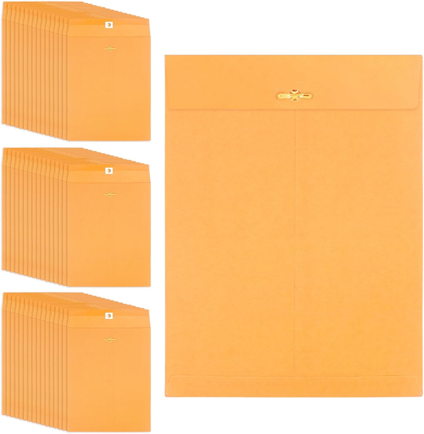 Swpeet 25 Per Pack 9" x 12" Clasp Mailing Envelopes, HeavyDuty Brown