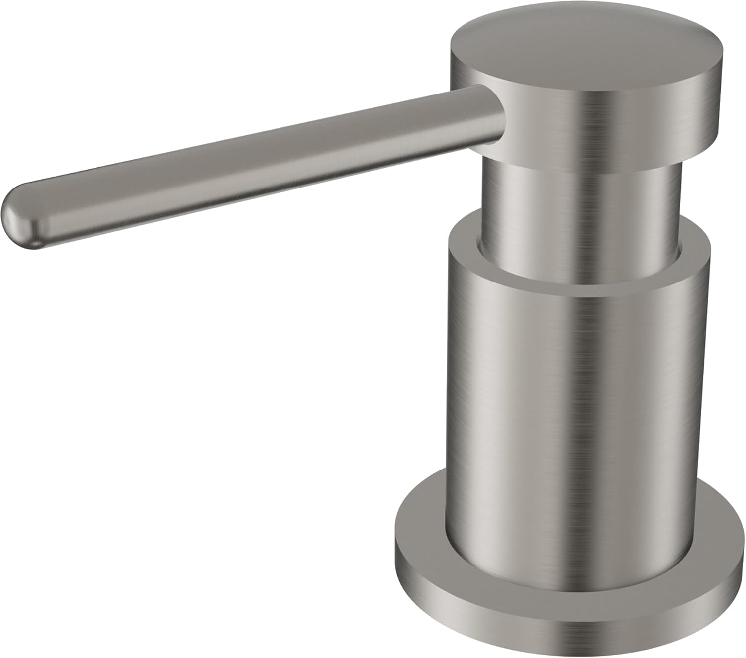 Karran SD55 Kitchen Soap Dispenser – Premium Lead-Free Brass, Dual Refill Options, 47" Undermount Tube for Large Bottles,Self-Priming Pump, Commercial-Grade Durability Spot Free Stainless Steel