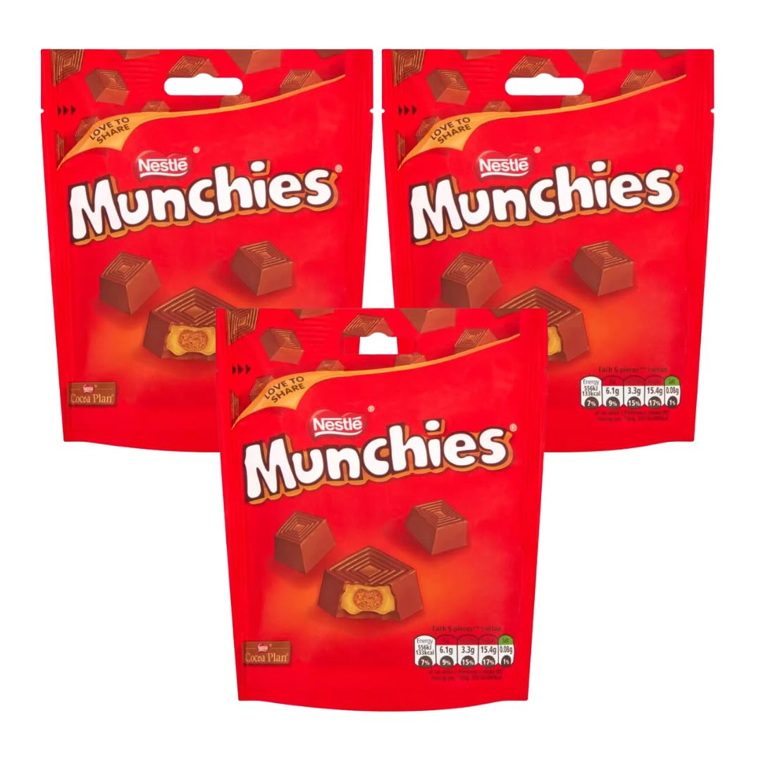 Chocolate Bundle With Munchies Milk Chocolate Sharing Pouch 104g (3 Pack)