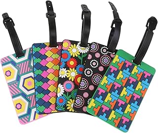 COLLBATH Suporte Etiqueta De Bagagem De Silicone 5 Peças Etiquetas De Bagagem De Silicone Para Malas Cartão De Nome De Bagagem Etiquetas De Mala De Viagem Cartão De Visita Etiqueta De Mala