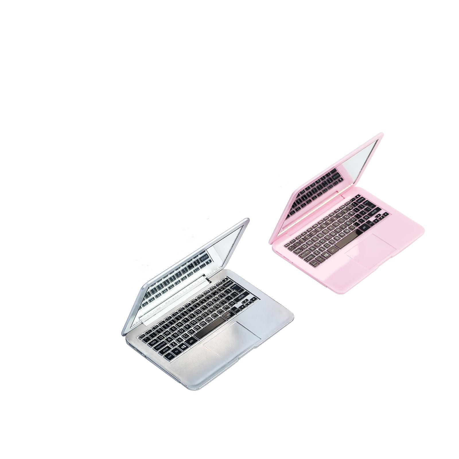 2Pcs Mini Mirror, Compact Makeup Mirror for Travel and Use, Small Mirror for Makeup Touch-ups, There are Silver and Pink-image-10