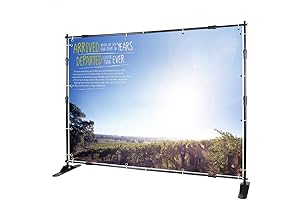 VEVOR 8ft Adjustable 8x8 FT Step and Repeat Backdrop Stand with Carrying...