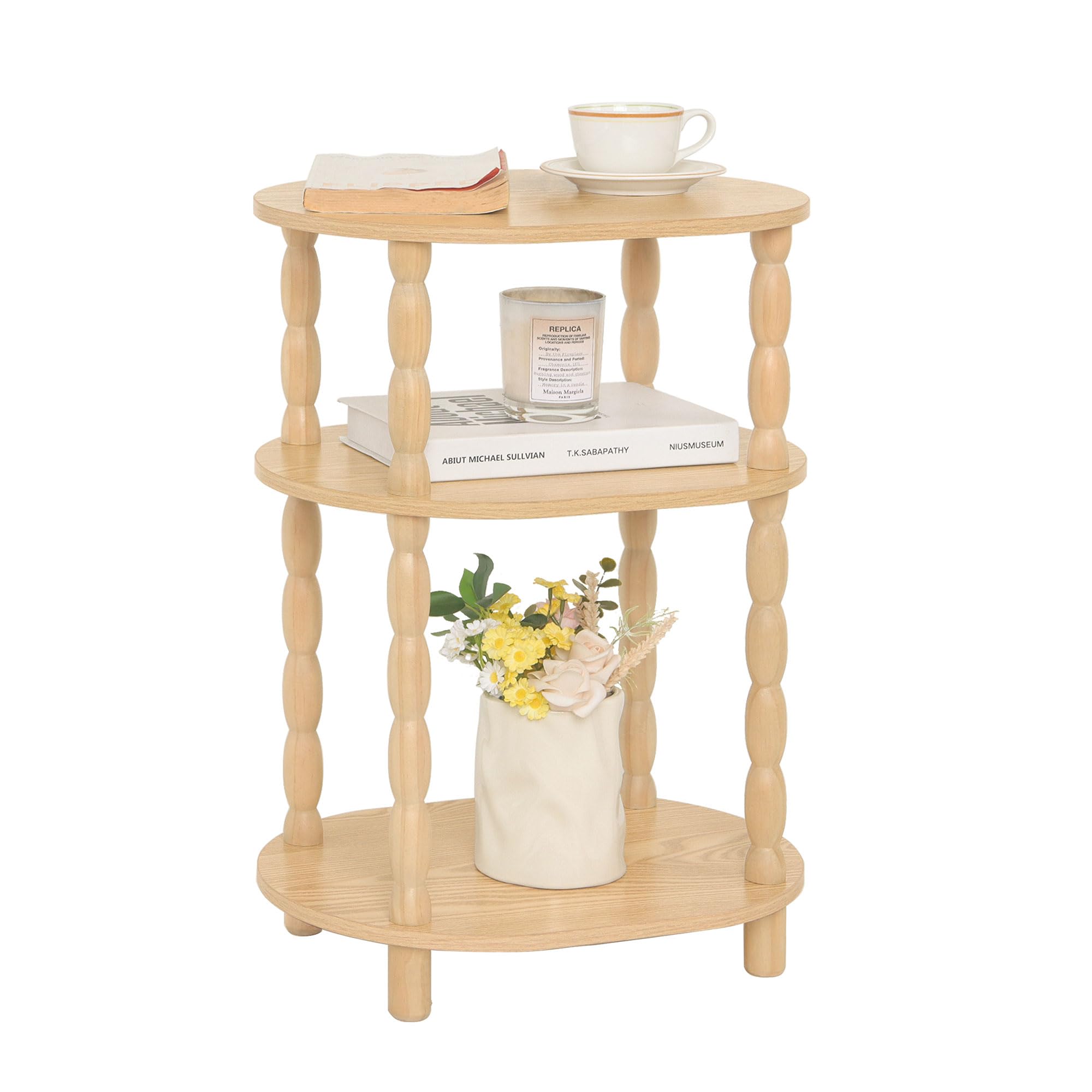 Photo 1 of **LEGS ONLY*** MaxSmeo End Table, Small Oval Side Table for Small Spaces, Modern Night Stand Accent Table for Living Room, Bedroom, Natural