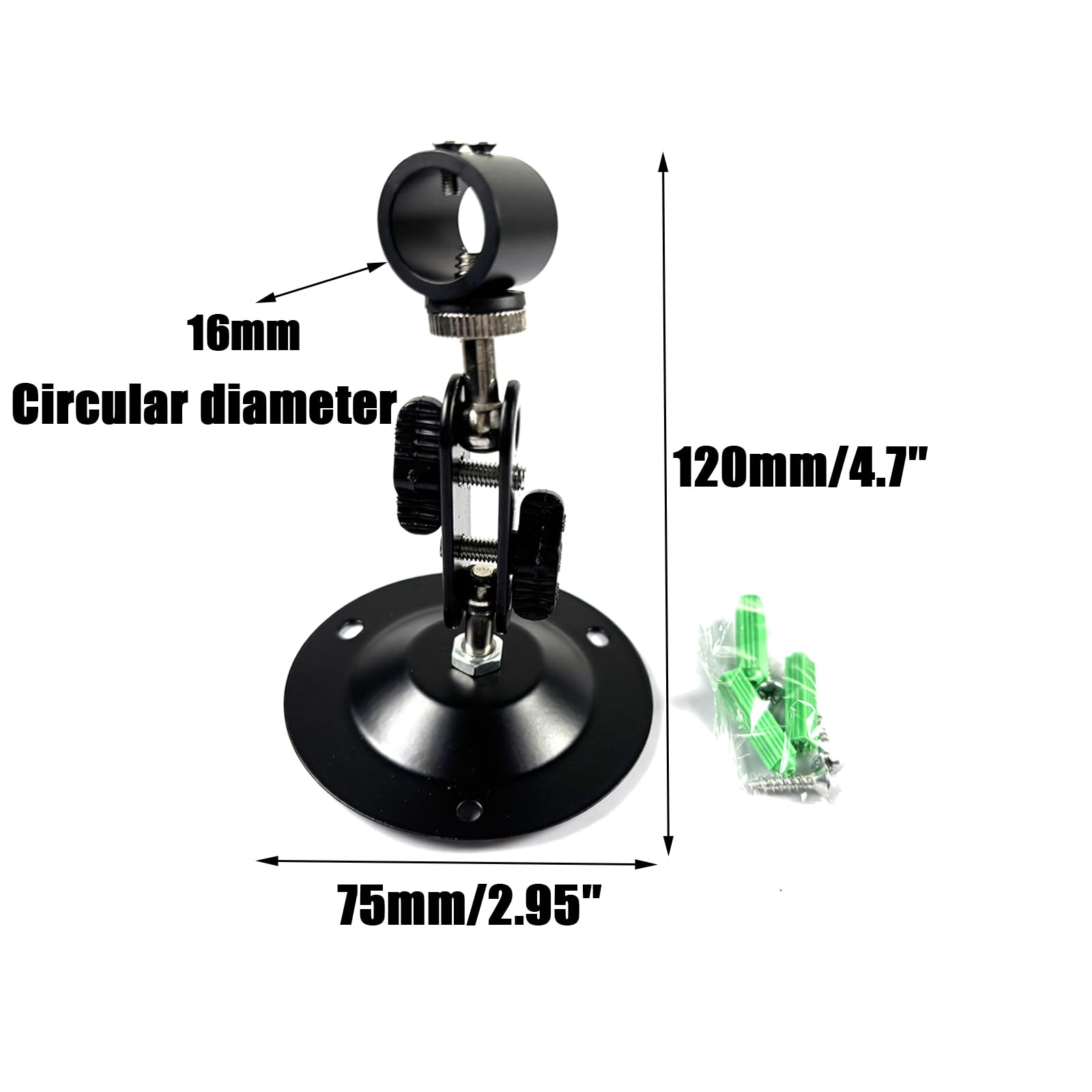 Soporte de posicionamiento láser Soporte de fijación del módulo láser Soporte de posicionamiento ajustable de 360 ​​grados 16 mm(16mm-2pack)