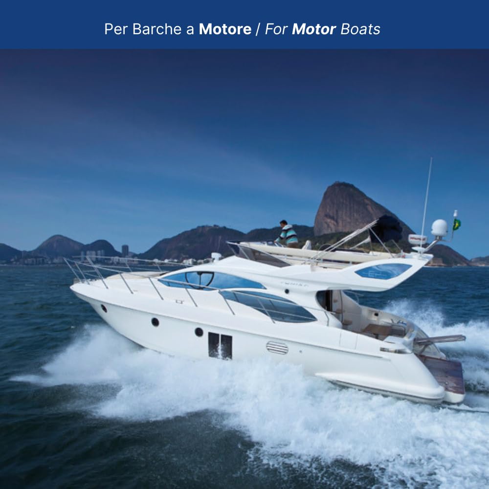 Glomex Antena VHF RA112 1,5 m 3 dB Fibra de Vidrio para Barcos a Motor