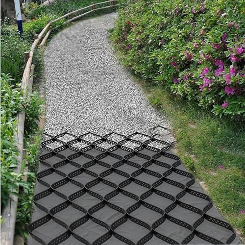Geo - Estabilizador de rejilla, opciones de 3 a 30 pies, ideal para jardines de grava, caminos y pendientes, solución de geomalla de 4 x 6 m para control de erosión del suelo