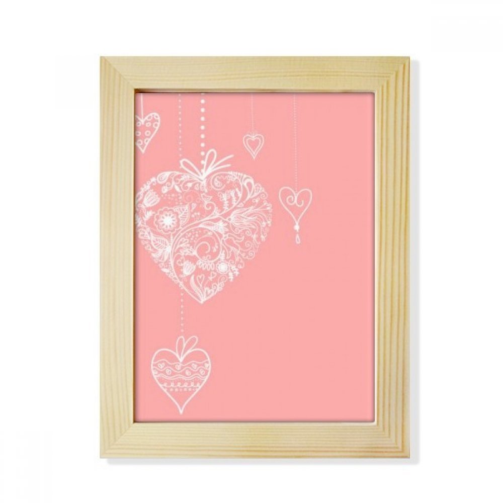 San Valentín día de escritorio marco de madera 6x8 para regalar arte floral
