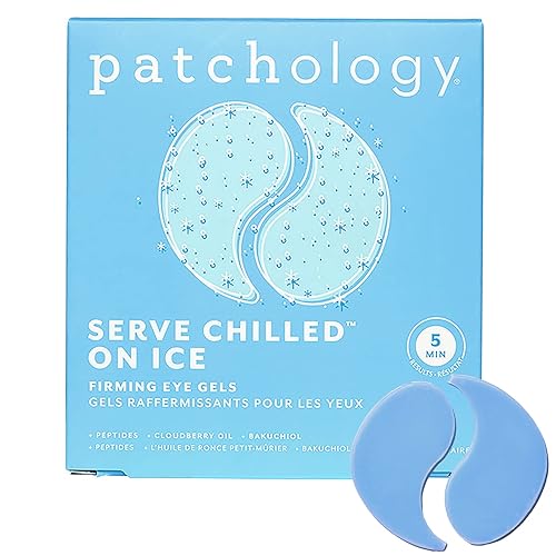 Miniatura 9 de Patchology Parches de mascarilla para debajo de los ojos con péptidos, aceite de mora y bakuchiol. Geles fríos para reafirmar la piel y calmar,