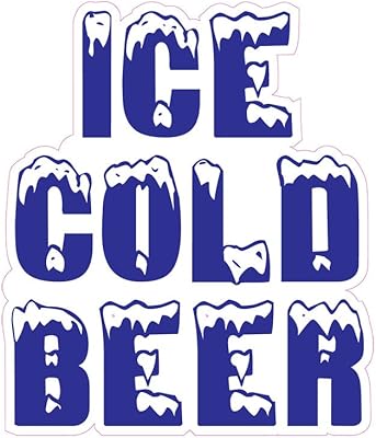 Ice Cold Beer Concession Restaurant Food Truck Die-Cut Vinyl Sticker 10 inches