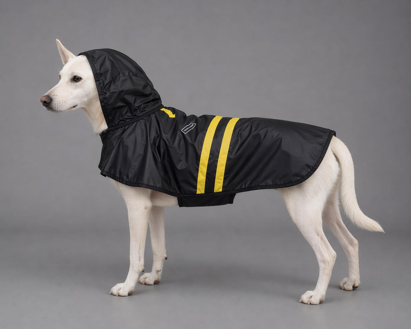 That Dog In Tuxedo Pawddington Dog Raincoat with Hoodie - Black (Size - 28) 2