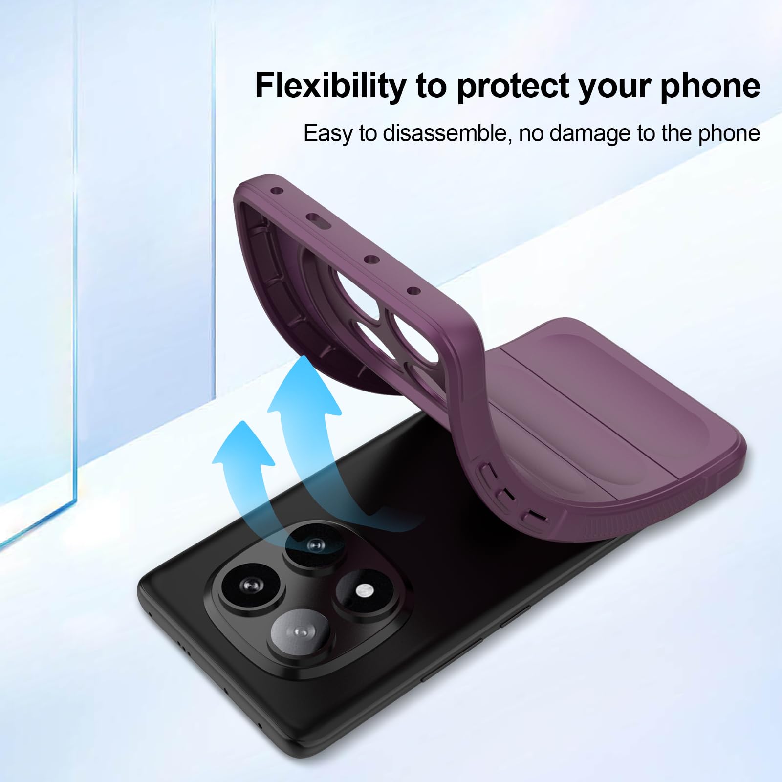 Funda compatible con Xiaomi Redmi Note 14 Pro 5G/Poco X7 5G, resistente a los golpes, patrón ondulado resistente a los arañazos, forro de microfibra suave, protección integral con protección — view 8