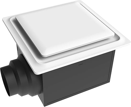 Aero Pure ABF110DH G5 W ABFDHG5W - Sensor de humedad de velocidad ajustable de 50-80-110 CFM, certificado Energy Star, ventilador de ventilación de