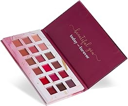 Velvet Luxe 18 Color Lip Palette, Velvet Matte Lipstick Palette with Long-Lasting Formula, Highly Pigmented, Creamy Texture, Suits All Skin Tones, Professional Makeup Kit for Women & Girls
