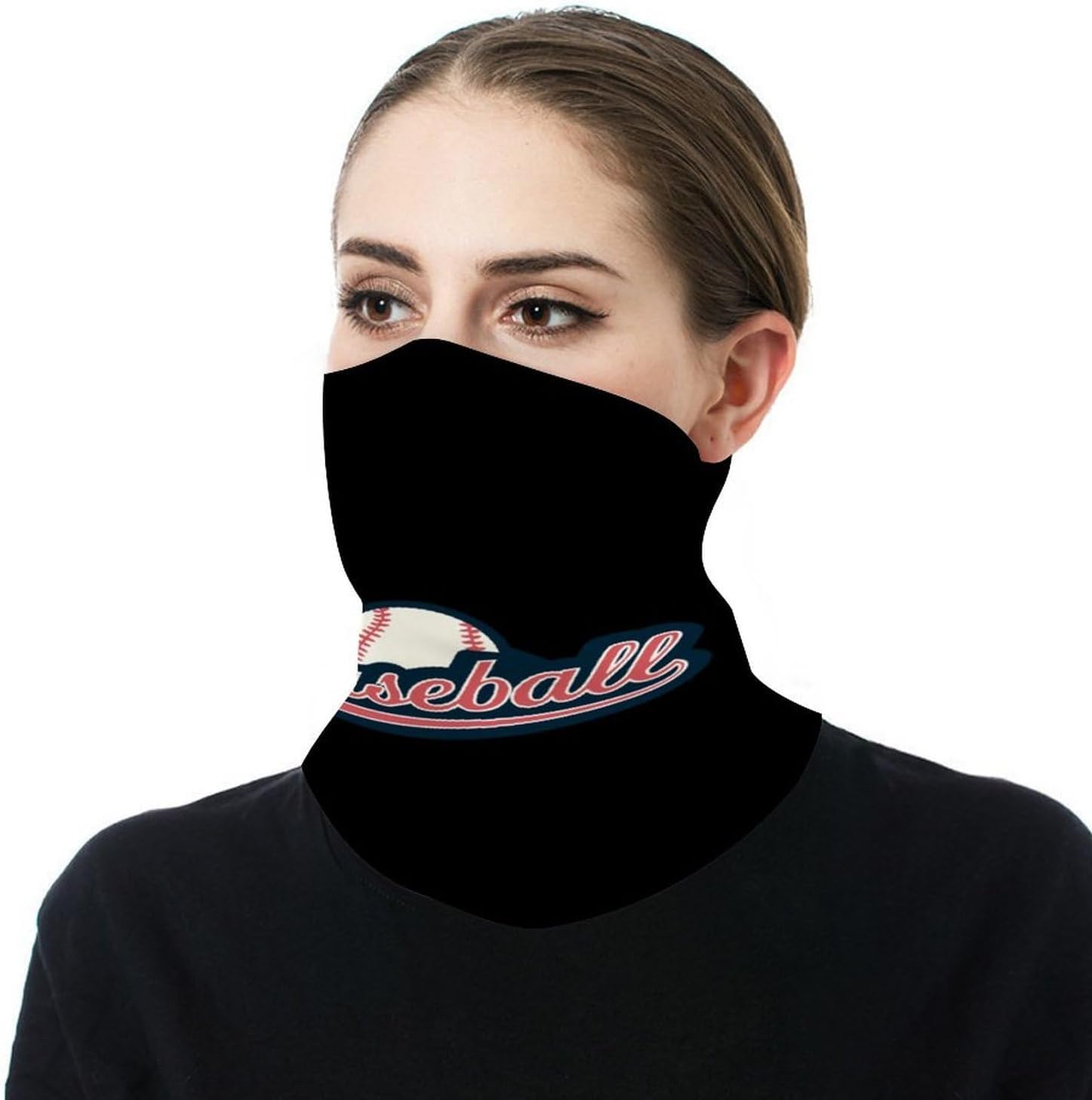 Baseball Ball Logo Neck Gaiter Windproof Face Mask Bandanas for Men Women Cold Weather Scarf