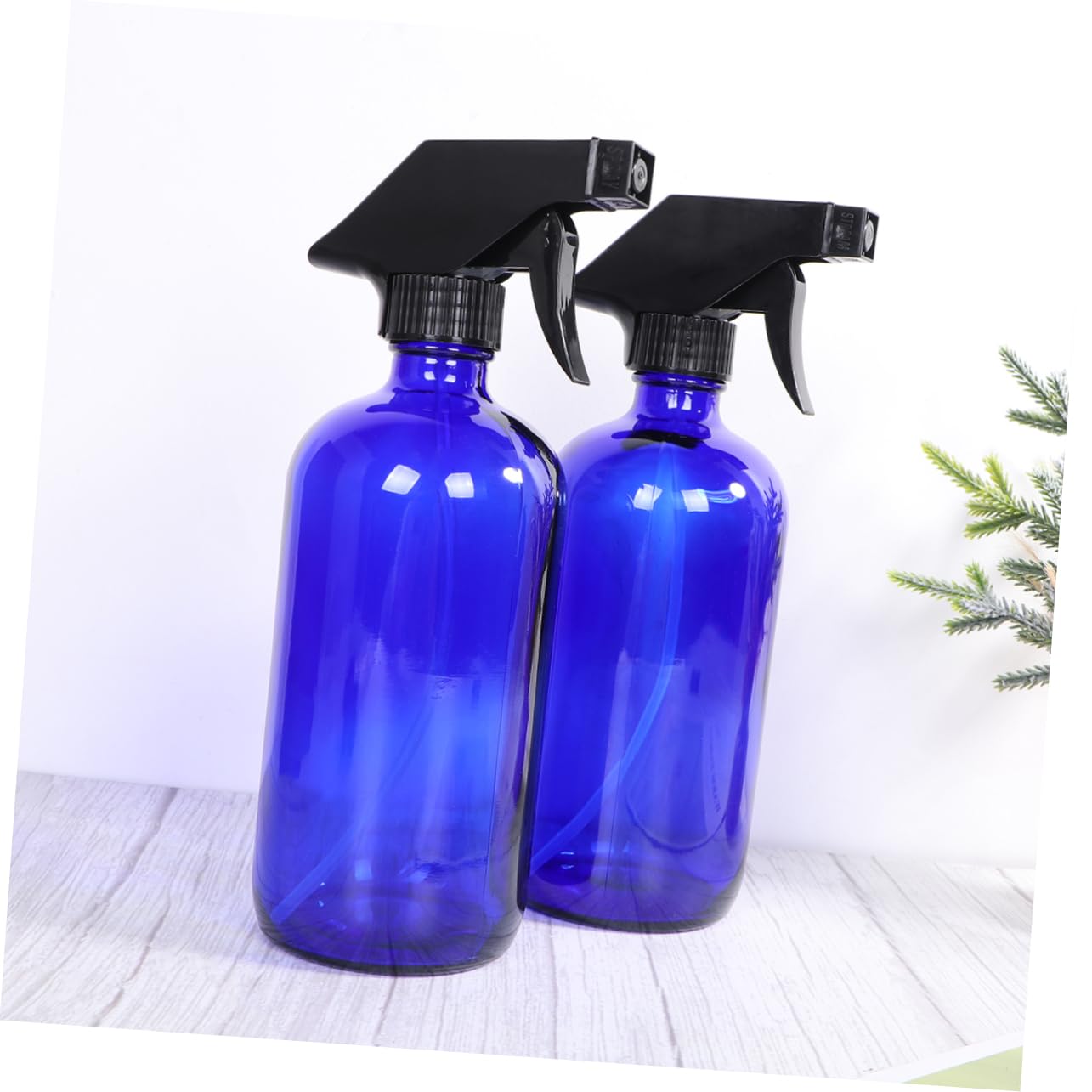 PACKOVE Bottiglia Spray in Vetro 500ml Pompa Pressione e Coperchio, Set da 2 Bottiglie Reutilizzabili per Profumo e Trasporto Viaggio