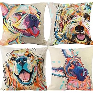 Dog Throw Pillow Covers for Sofa