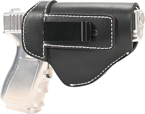 Miniatura 10 de RLSOCO Funda de cuero para pistolas compactas y pistolas pequeñas similares de 0354in compatible con Taurus G2 G3 S SW Bodyguard MP Shield de 0354in