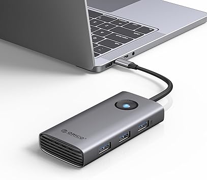 ORICO 6-in-1 USB C Docking Station (w/ 4K HDMI, 100W PD, 3 USB-A 3.0 & 1 USB-C 3.0 Ports (5 Gbps))