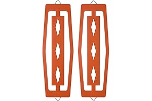 CroBlissful 2-Piece Mid Century Modern Orange Wall Decor
