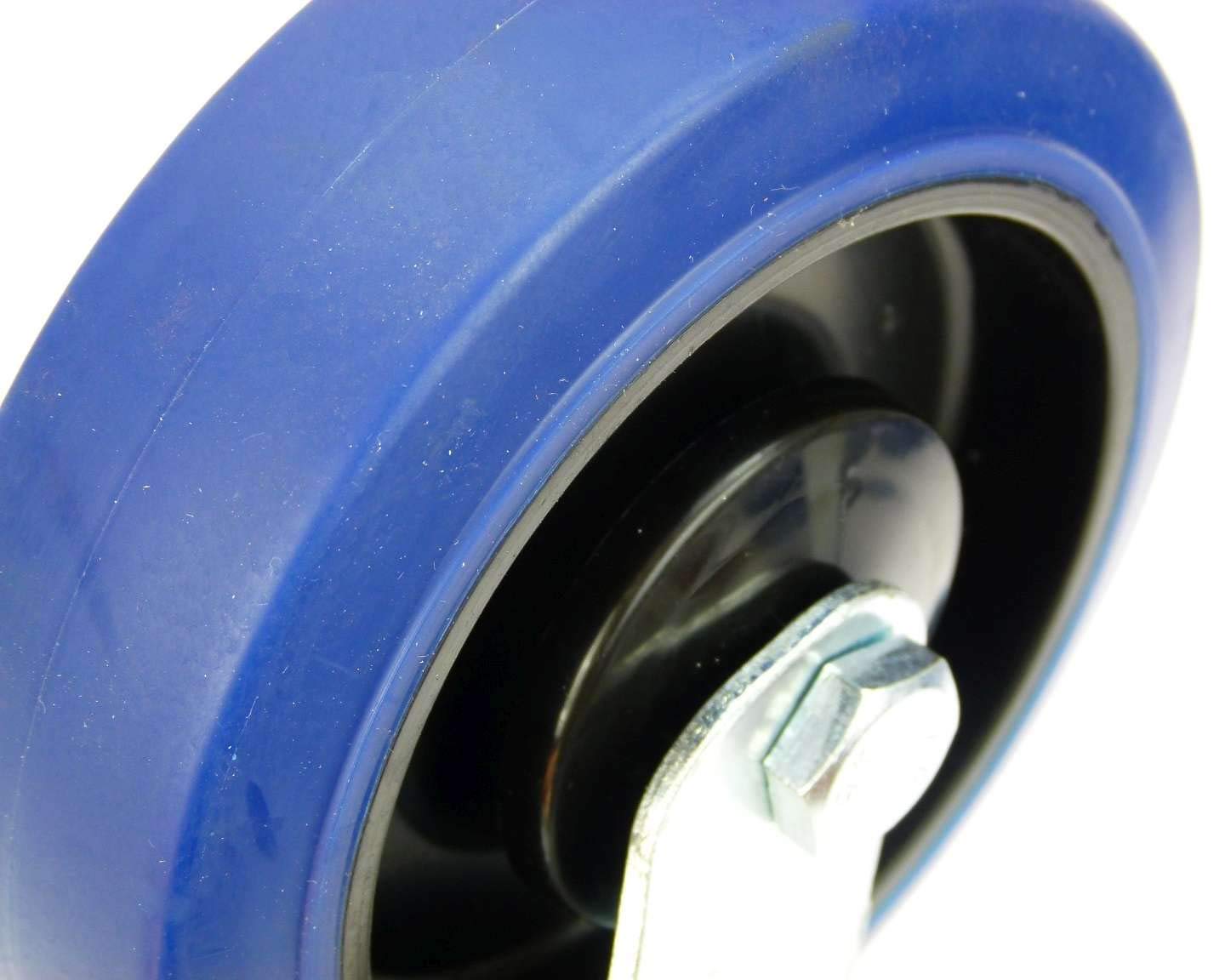 2 Satz 125 mm BLUE WHEELS Bockrollen + Lenkrollen ohne Bremse Transportrollen Schwerlastrollen 165 kg/Rad Blau - INDUSTRIEQALITÄT ECO (2 Satz Lenk/Bock)