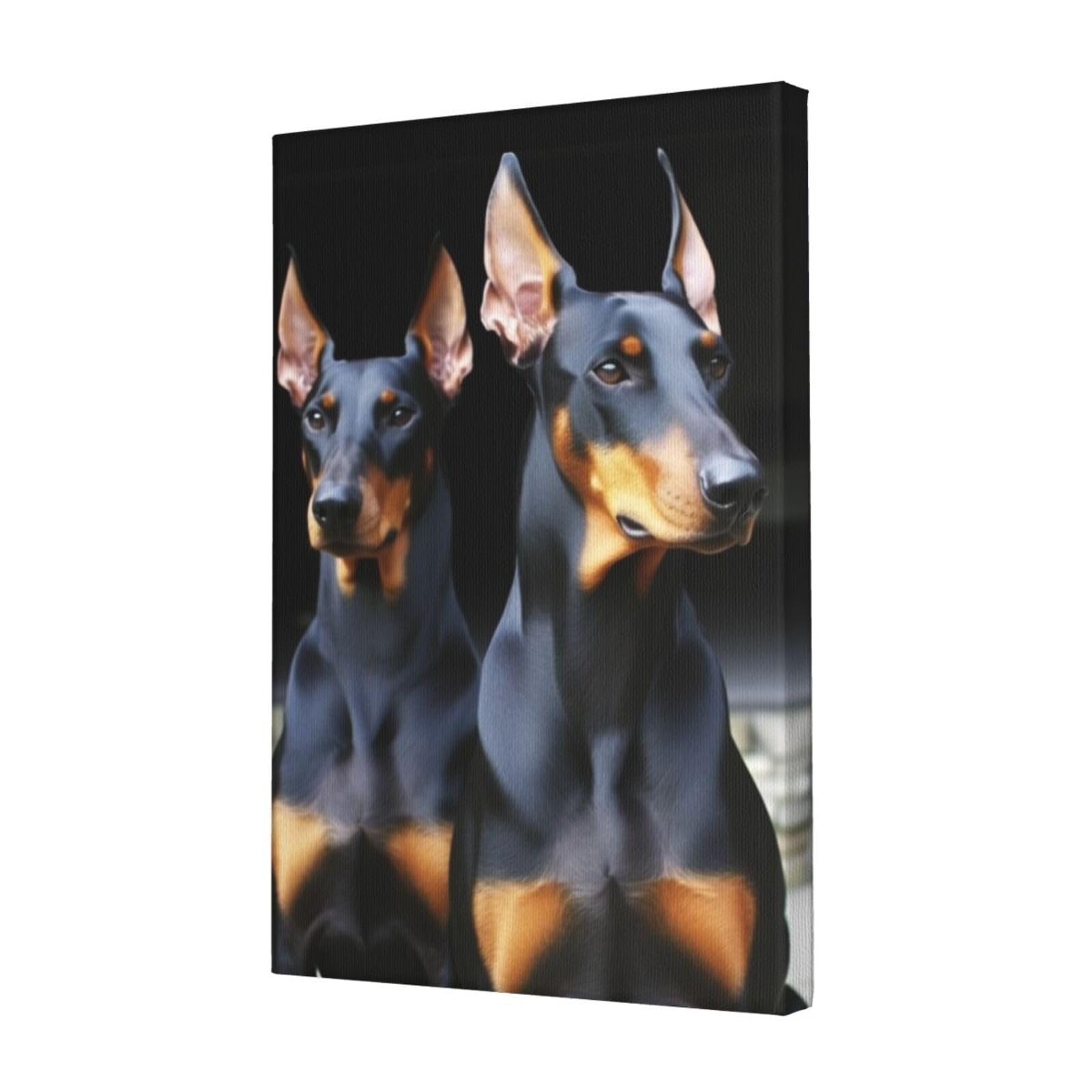 KLOPH doberman Canvas Wall Art for Living Room 12"x18" Modern Artwork Painting for Bathroom Hanging Canvas Prints Aesthetic Wallart for Bedroom Kitchen Office Wall Decor