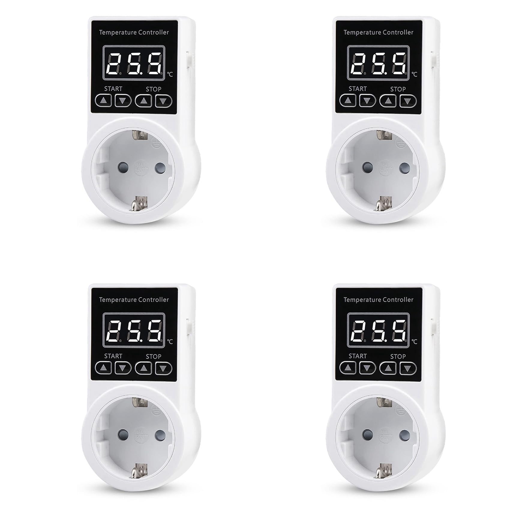 Presa Termostato Digitale Impermeabile - Installazione Veloce, LCD | Display LCD chiaro, impostazioni rapide, memoria automatica, correzione temperatura e protezione schermo per uso continuo