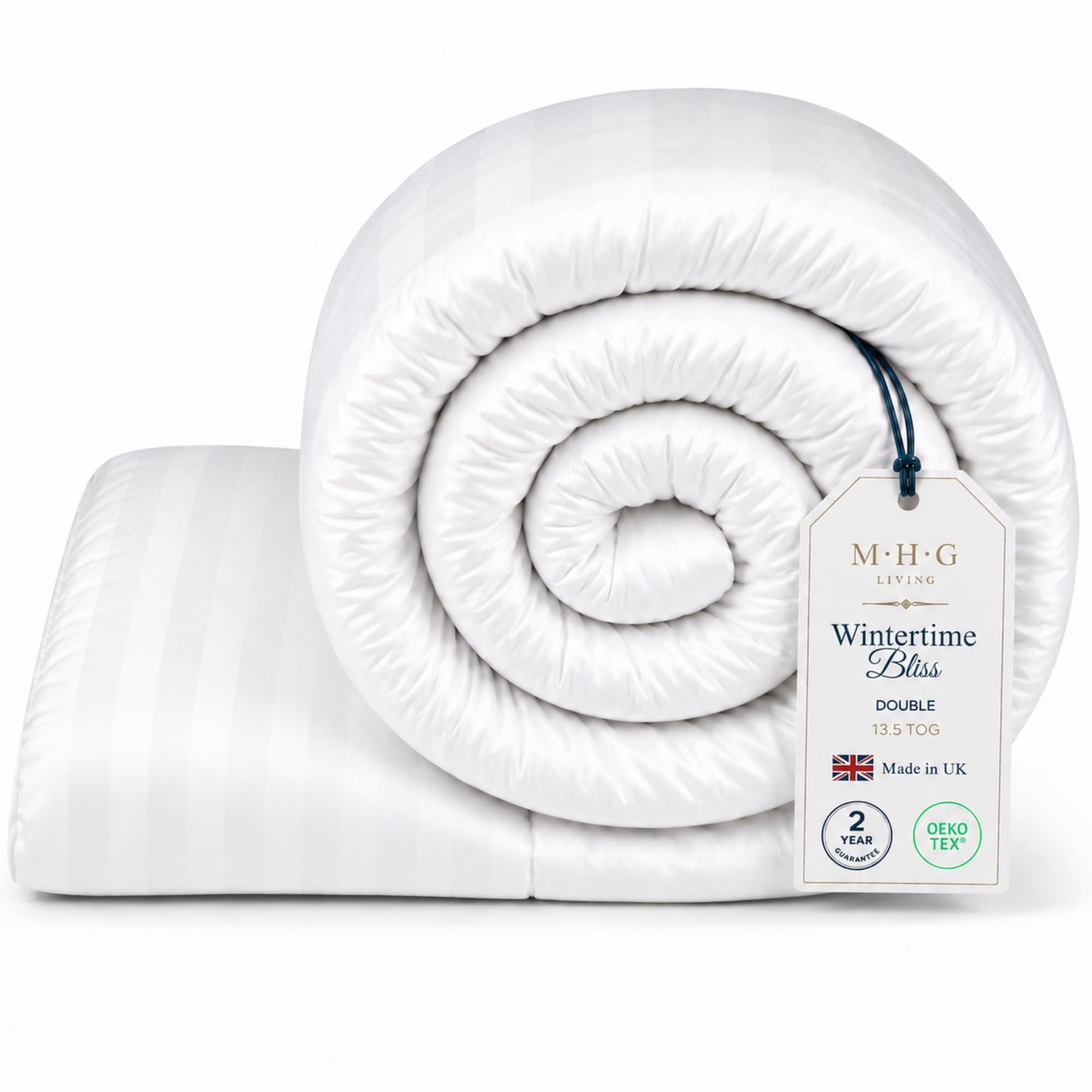MHG Living 13.5 Tog Winter Microfibre Duvet – Double (200x200cm) – Extra Warm Hollowfibre Quilt for Cold Weather – Hypoallergenic, Breathable & Machine Washable Bedding