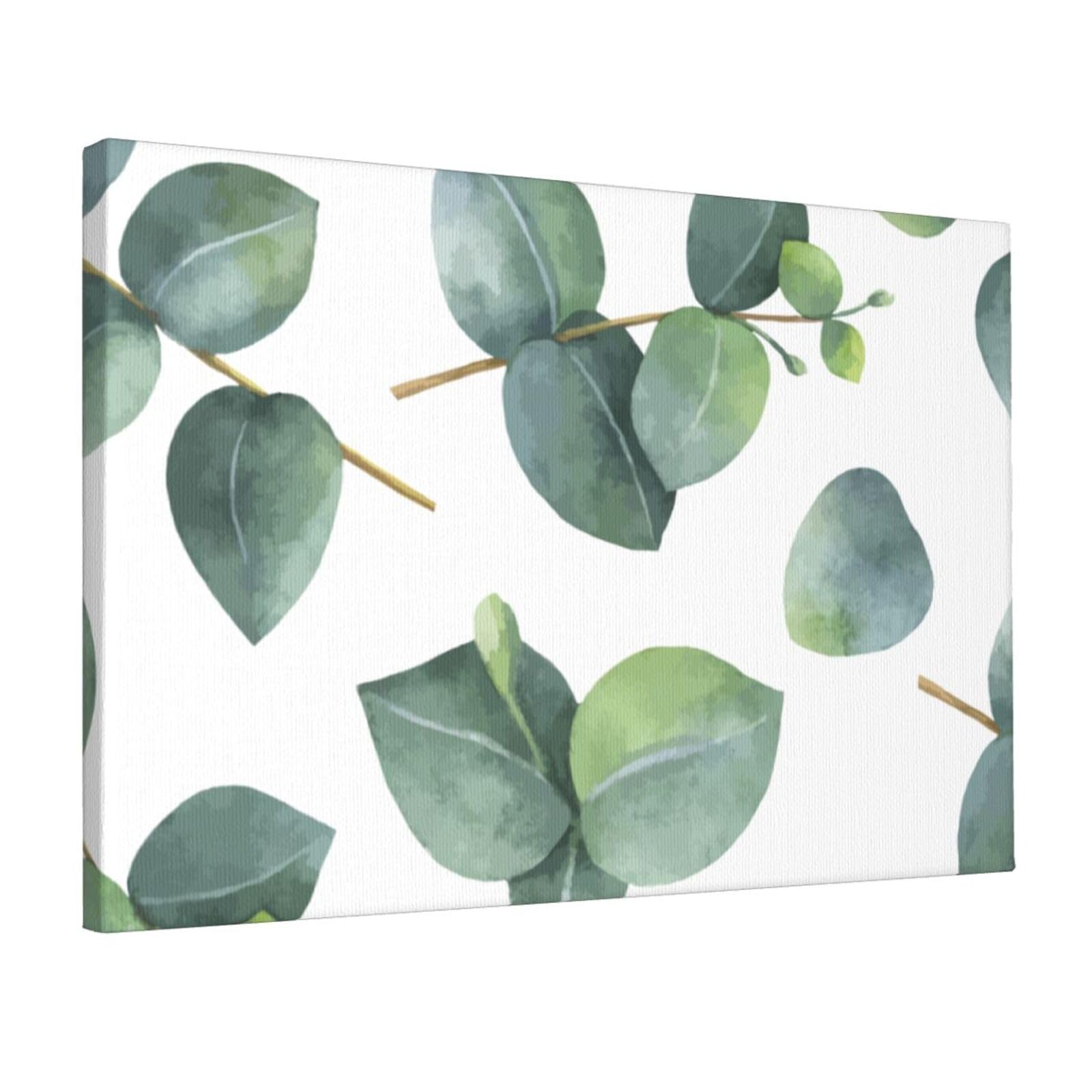 Impression sur toile de feuilles d'eucalyptus pour habiller un mur vide sans encombrer - 8
