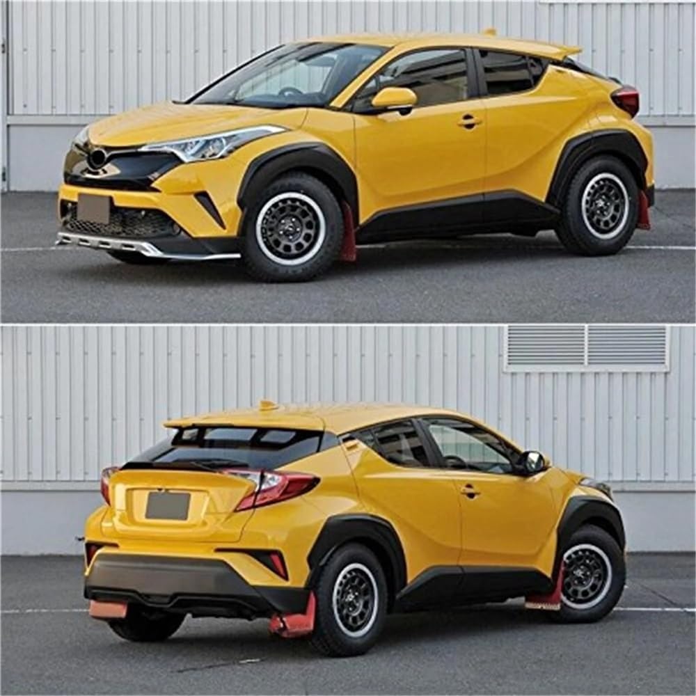 Kit de Garde-Boue arrière pour Honda C-HR 2018-2022 Finition Noir Brillant avec élargisseurs d'ailes et Garnitures de Passage de Roue