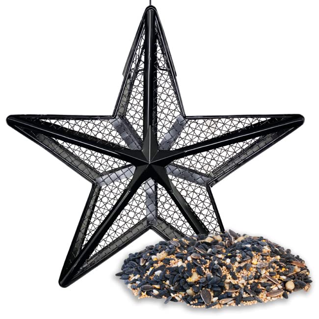 Rustic Farmhouse Star Bird Feeder with 25 lbs. Divine Blend Seed Package by Prime Retreat(similar)