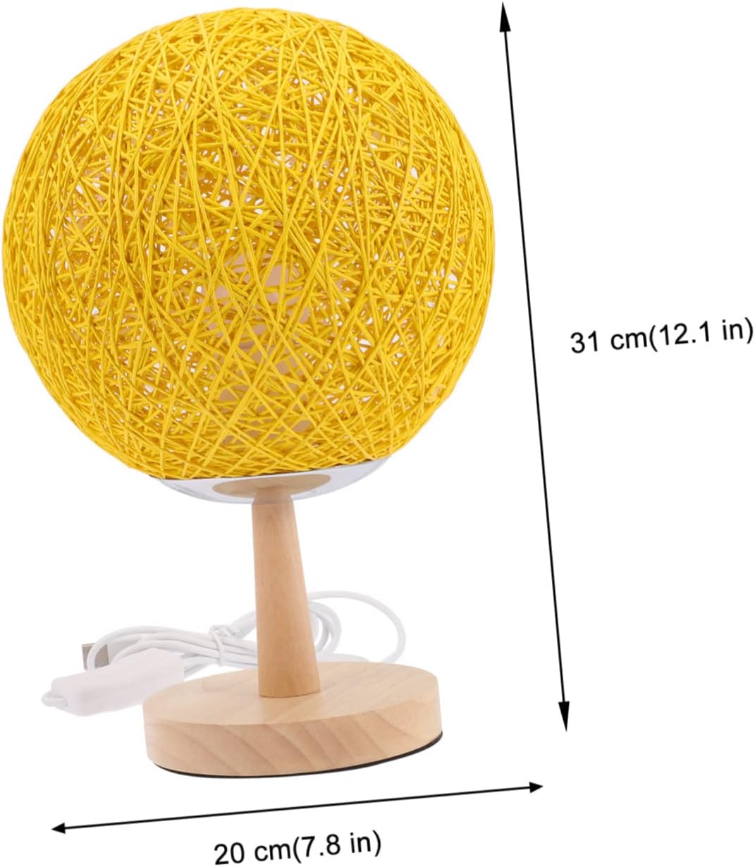 NUOBESTY 1set Creative Rattan Led Night Light for Boys and Girls Unique Desktop Table Lamp for Bedroom Living Room and Study Charming Decorative Accent for Rooms and Holiday Celebrations